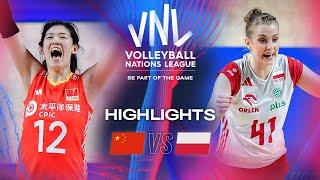  CHN vs.  POL - Highlights | Week 3 | Women's VNL 2024