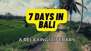 ULTIMATE Bali Travel Itinerary | One Week Trip