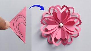 How To Make Paper Flower | Beautiful Paper Flower Making Idea | DIY Paper Flower Craft