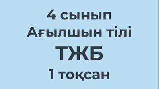 4 сынып Ағылшын тілі ТЖБ 1-тоқсан