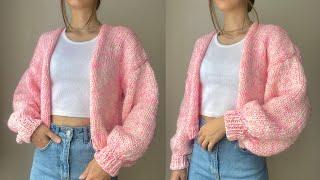 Knit Chunky Cardigan with me + beginner friendly!