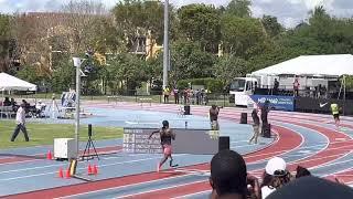 Oblique Seville 2023 100m season debut at 2023 Miramar Invitational in 9.95 (prelims)