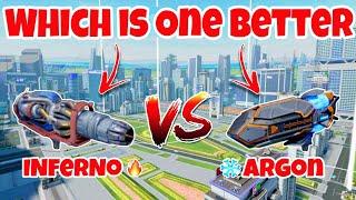 WR Inferno VS Argon Weapon Comparisons |WAR ROBOTS|