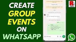 How to Create Group Events on WhatsApp