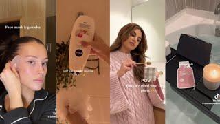 Self Care Night Routine. 🩵 .TikTok Compilation 