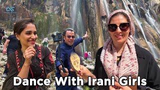 IRAN, Margoon Waterfall Shiraz, Dance With Girls