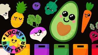  Rainbow Colours with Dancing Fruit & Vegetables! Baby Sensory Video 