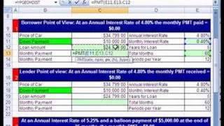 Excel Finance Trick #3: PMT function Lender or Borrower