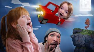 NiKO LEARNS HOW TO DRiVE!! Family Minecraft Survival World! Dad's surprise birthday for Baby Adley!