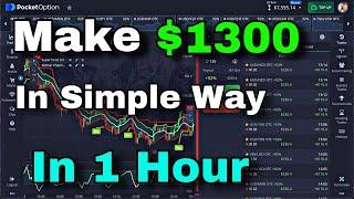 100 win Strategy | Pocket Option 1 Minute Strategy | 100 accuracy | 1 dollar Challenge | Make money