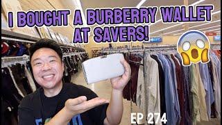 I Bought a Burberry wallet at Savers! Trip to the Thrift ep 274