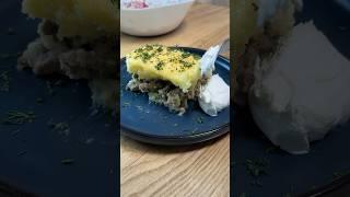 Картофельная запеканка с фаршем и шампиньонами #рецепт #запеканкавдуховке #запеканкасфаршем