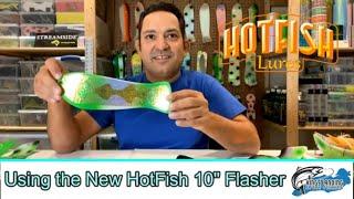 Using the NEW HotFish 10" Flasher - Great  Lakes Salmon Fishing #LakeOntario #LakeMichigan #Pacific