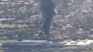 12 apartments engulfed in fire west of Las Vegas Strip, 1 person treated