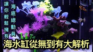 海水缸從無到有,小資族也可以擁有海底總動員尼莫與茉莉,換水、鹽度、魚種選擇,資深貿易商親手傳授多年經驗,蛋白機到底要不要買？讓我們帶著大家前進繽紛的海底世界