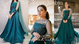 Dananeer Mubin' inspired outfit  Trending Pakistani model inspired outfit designing/ Long gown