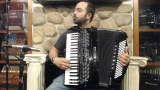 6232 - Black Bugari Champion Cassotto Piano Accordion LMMH 41 120 $5999