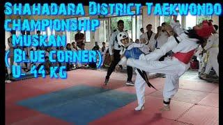 Shahdara district Taekwondo championship Junior girl MUSKAN U- 44 kg (Blue corner) WINNER