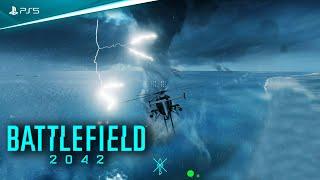 Battlefield 2042 PS5 │ Flying Helicoptor into The Tornado