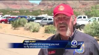 Officials urge serious warnings against flying drones over fires