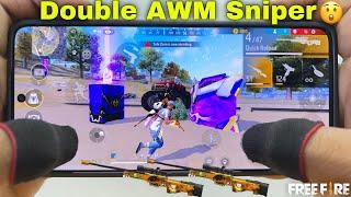 Double AWM sniper gameplay free fire in poco x6 pro this is the best gaming phone