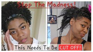 Time To Cut Some Hair Off! - Camouflaging Hair Loss - (PART 2) -  4C Natural Hair Post Surgery