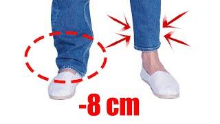 How to hem jeans in 5 minutes while keeping the original hem!