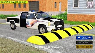 Cars vs Massive Magic Color Speed Bumps – BeamNG.Drive - Beamng DALER Games #