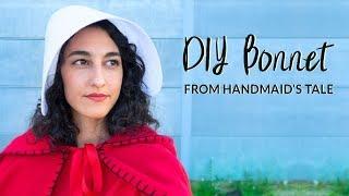 DIY Super Simple "The Handmaid's Tale" Inspired Bonnet | DIY Costume | Curly Made