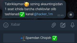 yangi bot orqali spamdan chiqish  2023 @Yolgiz_qoying