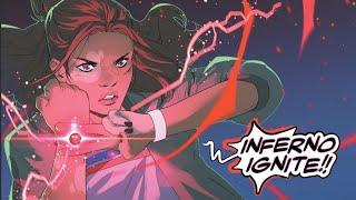 INFERNO GIRL RED #1. Burning bravery.
