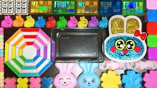 RABBIT slime ! Mixing MAKEUP and GLITTER Into CLEAR Slime !! ASMR Tom Slime 2295