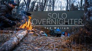 Solo bushcraft overnighter with the Abisko Tarp Large