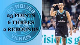 Andrew Andrews Highlights 23 Pts, 6 threes, 2 Rebs vs. Trento 24/25 Season