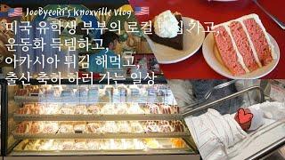 일상Vlogº미국유학생부부의 로컬 맛집가고, 아카시아 튀김 해먹고, 출산 축하하러 가고, 미국 마트 장보는 일상.