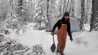 Alaskan Winter Chronicles... Stockpiling Firewood for Cold Days Ahead┃EP14┃Alone Off Grid Alaska