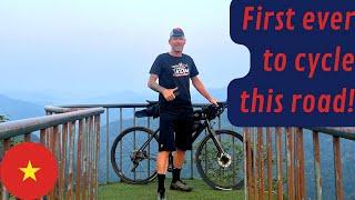 The first cyclist  to do this huge climb into the Vietnamese mountains!