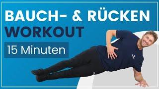 15 Minuten Bauch- & Rücken Workout ️ Einfache Übungen für Deine Körpermitte