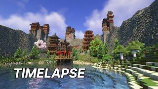 Minecraft Japanese Mountain Temple Timelapse