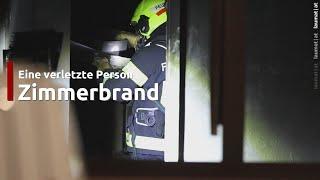 Zimmerbrand in einem Mehrparteienwohngebäude in Pasching fordert eine verletzte Person