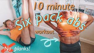 10 minute SIX PACK ABS WORKOUT! | at home, no equipment, no planks