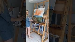Фрагменты с процесса работы из мастерской‍ #АннаГуречкина #современныйхудожник #пейзаж #арт