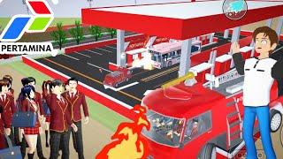 SCHOOL BUS FIRE AT GAS STATIONSAKURA SCHOOL SIMULATOR NEW UPDATE 2025