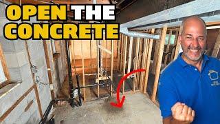 LIVE Basement Renovation | New Bathroom Layout