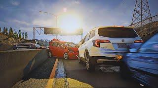 BeamNG Drive - Reckless Driving #19 (Realistic Highway Crashes)