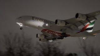 4K BREATHTAKING Night Plane Spotting at Heathrow Airport