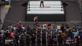WWE 2K18 RVD Barricade Spining Leg Drop