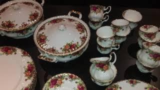 England vintage Old Fine Bone China. Royal Albert Old Country Roses Original Made in England Antique