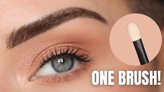 How to use ONE eyeshadow brush to do an entire eyeshadow look | Eyeshadow for Beginners