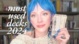 Most Used Tarot + Oracle Decks 2024